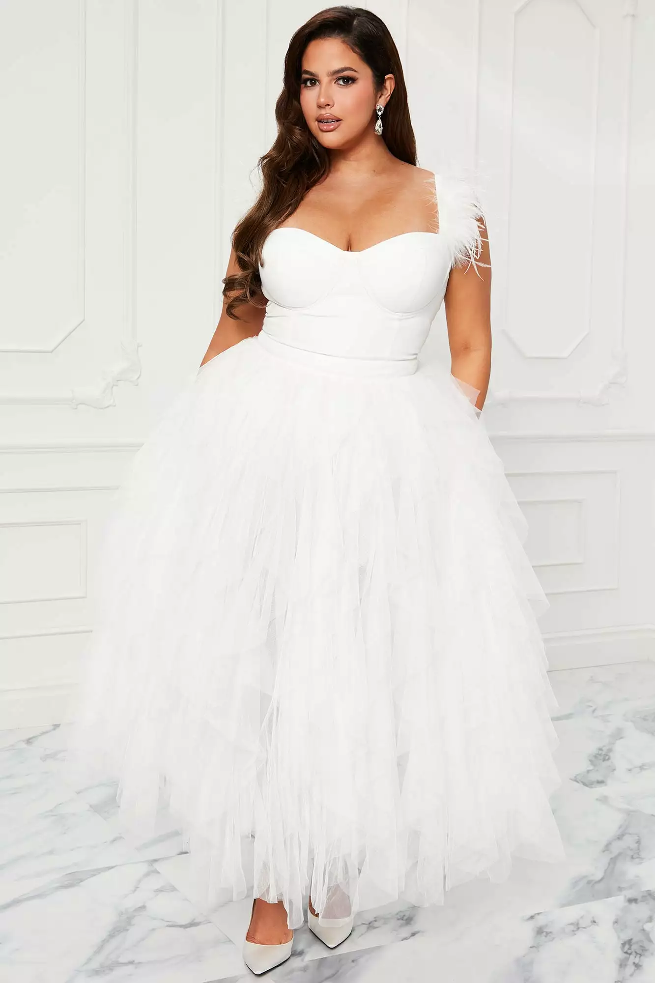 Fashion Nova Camilla Tulle Maxi Dress - White 7 Fashion Nova Camilla Tulle Maxi Dress - White - Image 5