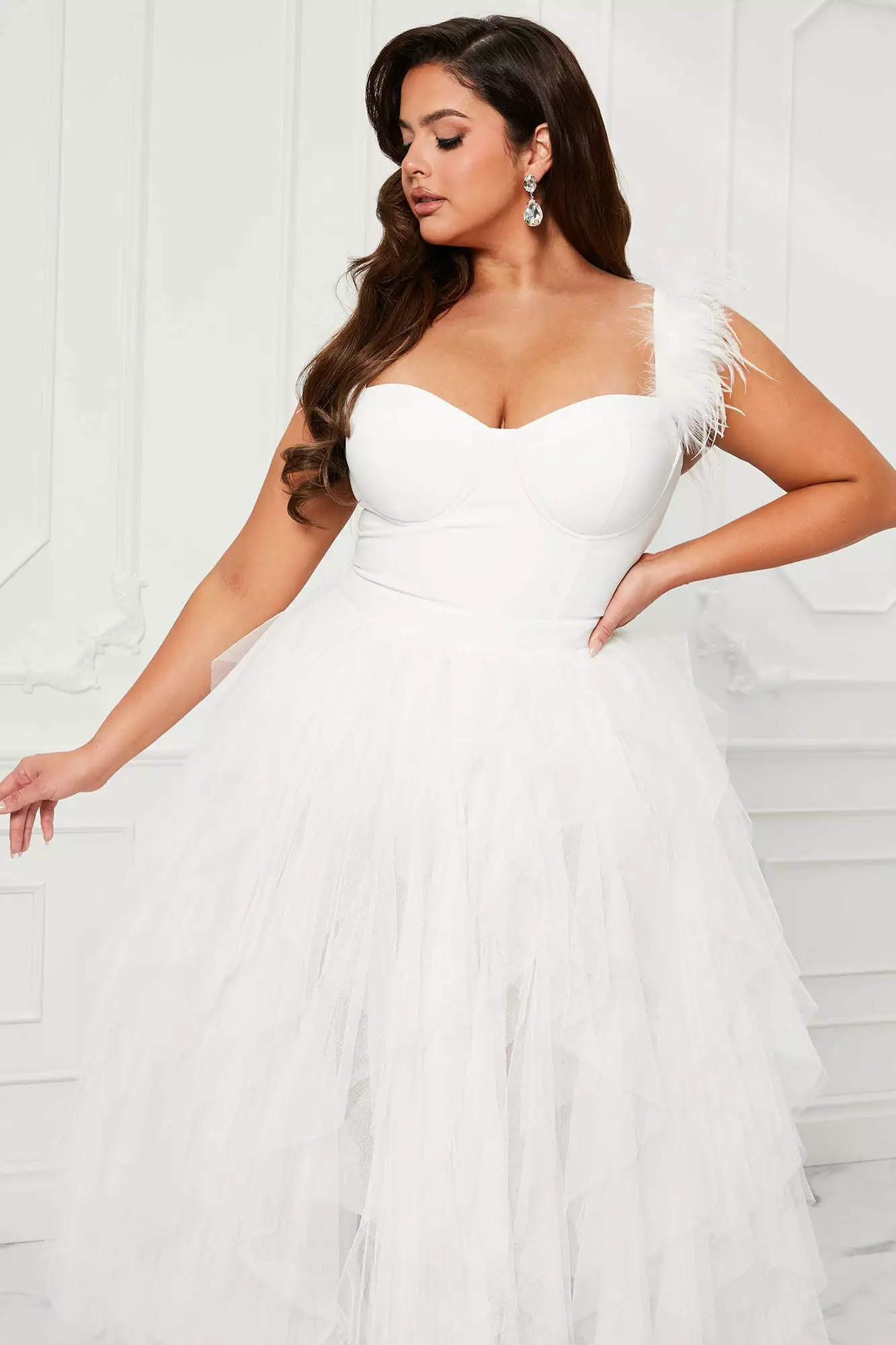 Fashion Nova Camilla Tulle Maxi Dress - White 8 Fashion Nova Camilla Tulle Maxi Dress - White - Image 6
