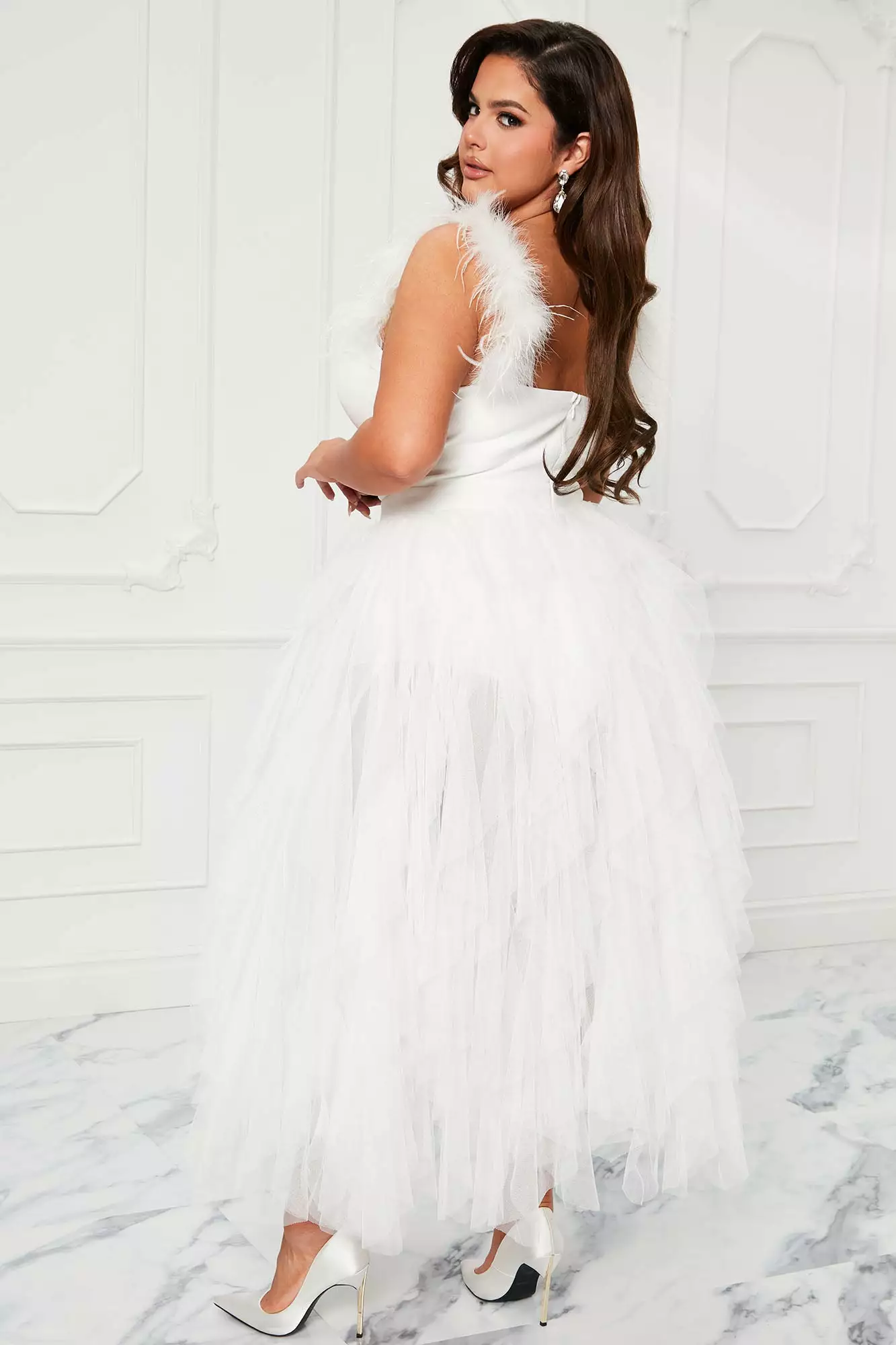 Fashion Nova Camilla Tulle Maxi Dress - White 9 Fashion Nova Camilla Tulle Maxi Dress - White - Image 7