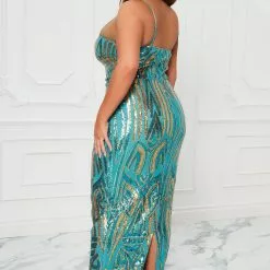Fashion Nova Raise A Glass Sequin Maxi Dress - Jade/Combo -Fashion Nova Dresses Shop 10 10 22Studio7 KJ AC 13 14 03 44 PD72708NFN JadeCombo 8762 PLUS SG