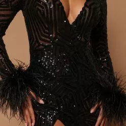 Fashion Nova Ivanka Sequin Maxi Dress - Black -Fashion Nova Dresses Shop 10 10 22Studio7 ME KP 14 33 14 49 BDQ70854 Black 0735 ES