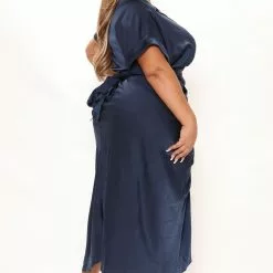 Fashion Nova Stuck In The City Satin Midi Dress - Navy -Fashion Nova Dresses Shop 10 11 21Studio2 RT MJ 11 49 45 31 MD2628 Navy 0112 PLUS KL