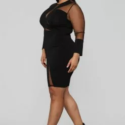 Fashion Nova Black Sand Dress - Black -Fashion Nova Dresses Shop 10 12 18 Studio 3 11 22 00 PD5823AFN Black 0895 AJ scaled