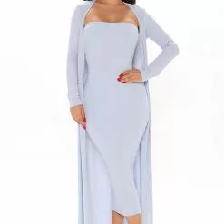 Fashion Nova Satisfied Ribbed Maxi Dress Set - Blue -Fashion Nova Dresses Shop 10 12 20Studio2 CE SD 14 57 56 49 ST30001TD Blue 1853 RA
