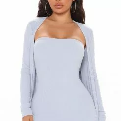 Fashion Nova Satisfied Ribbed Maxi Dress Set - Blue -Fashion Nova Dresses Shop 10 12 20Studio2 CE SD 14 57 59 49 ST30001TD Blue 1855 RA