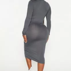 Fashion Nova World Tour Midi Dress - Slate Blue -Fashion Nova Dresses Shop 10 12 22Studio3 KJ AC 10 20 50 3 D4375 SlateBlue 2451 KS
