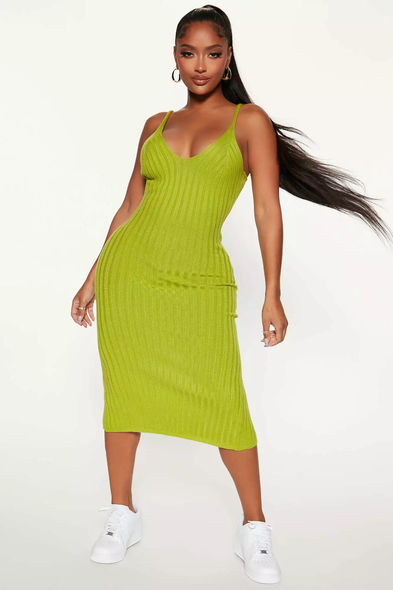 Fashion Nova Litzel Sweater Midi Dress - Green 3 Fashion Nova Litzel Sweater Midi Dress - Green
