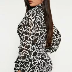 Fashion Nova Maise Draped Mini Dress - Black/White 7 Fashion Nova Maise Draped Mini Dress - Black/White -Fashion Nova Dresses Shop 10 12 22Studio4 MS DJ 10 19 47 9 LD9369 BlackWhite 1332 EH