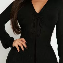 Fashion Nova Erica Sweater Midi Dress - Black -Fashion Nova Dresses Shop 10 12 22Studio4 MS DJ 10 23 50 10 DZ23A221 Black 1341 EH
