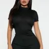Fashion Nova Kaylei Ribeed Mini Dress - Black -Fashion Nova Dresses Shop 10 12 22Studio4 MS DJ 10 46 30 13 RD46812A Black 1389 PB
