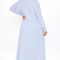 Fashion Nova Satisfied Ribbed Maxi Dress Set - Blue -Fashion Nova Dresses Shop 10 13 20Studio3 RM TB 11 00 08 19 ST30001TD Blue 0677 PLUS JK