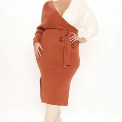 Fashion Nova Mona Colorblock Sweater Midi Dress - Rust/combo 16 Fashion Nova Mona Colorblock Sweater Midi Dress - Rust/combo -Fashion Nova Dresses Shop 10 13 21Studio3 MS JH 13 34 45 41 ID4391FN Rustcombo 2199 PLUS WG