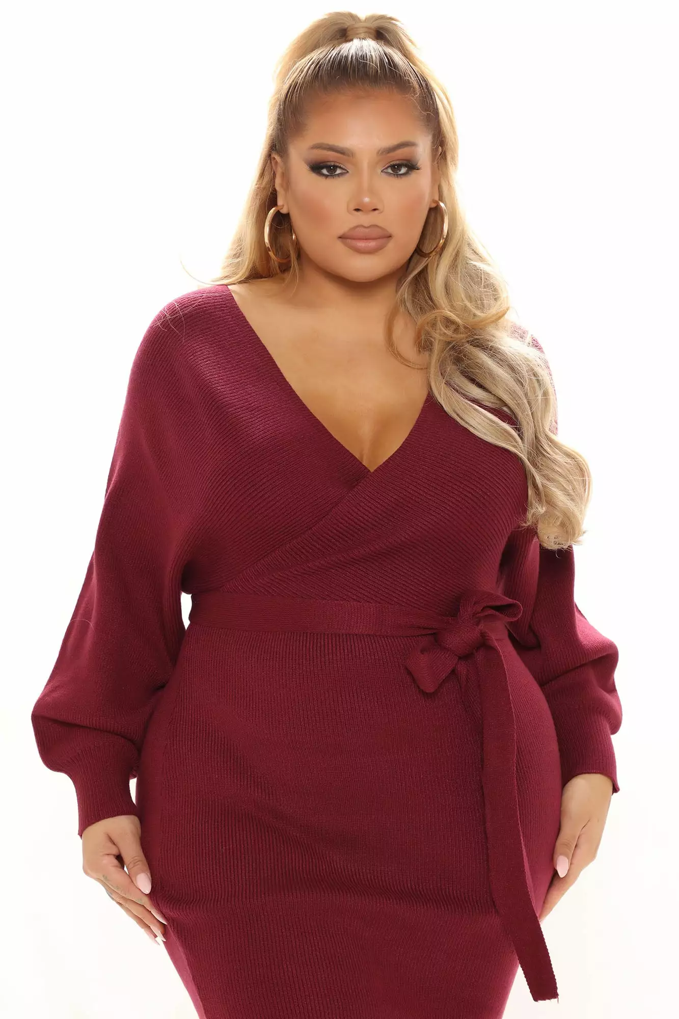 Fashion Nova Mona Sweater Midi Dress - Magenta 9 Fashion Nova Mona Sweater Midi Dress - Magenta - Image 7