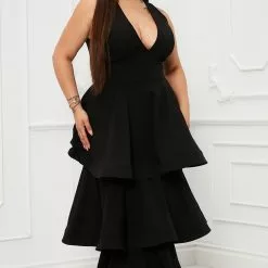 Fashion Nova Maya Tiered Maxi Dress - Black -Fashion Nova Dresses Shop 10 14 22Studio2 KS AR 09 24 40 3 AD5842 Black 752 ES PLUS