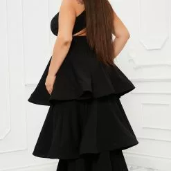 Fashion Nova Maya Tiered Maxi Dress - Black -Fashion Nova Dresses Shop 10 14 22Studio2 KS AR 09 24 40 3 AD5842 Black 758 ES PLUS