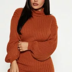 Fashion Nova Too Cozy Turtle Neck Sweater Dress - Cognac 15 Fashion Nova Too Cozy Turtle Neck Sweater Dress - Cognac -Fashion Nova Dresses Shop 10 14 22Studio4 MS IM 14 53 11 34 HF19H175 Cognac R 3168 PB