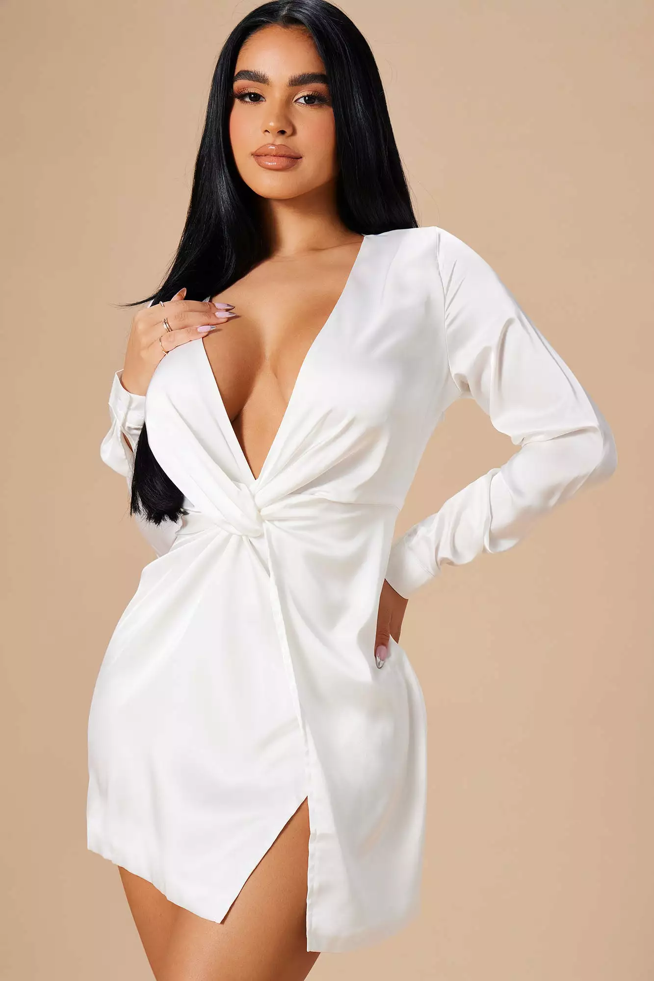 Fashion Nova Sugar Free Dress - White 3 Fashion Nova Sugar Free Dress - White