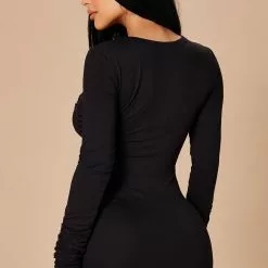 Fashion Nova Take Your Man Ruched Dress - Black -Fashion Nova Dresses Shop 10 14 22Studio7 ME RL 14 08 04 35 JD41968L Black 1400 ES