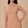 Fashion Nova Make A Move Mock Neck Mini Dress - Nude -Fashion Nova Dresses Shop 10 14 22Studio7 ME RL 14 22 59 40 RD72197 Nude 1473 WG