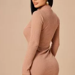 Fashion Nova Make A Move Mock Neck Mini Dress - Nude -Fashion Nova Dresses Shop 10 14 22Studio7 ME RL 14 23 25 40 RD72197 Nude 1476 WG