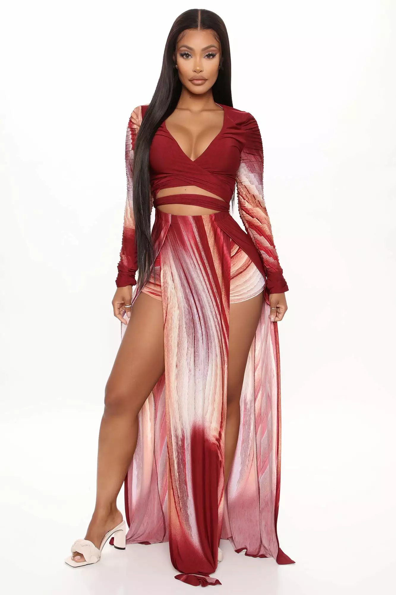 Fashion Nova Girl On Fire Maxi Dress - Burgundy 7 Fashion Nova Girl On Fire Maxi Dress - Burgundy - Image 5