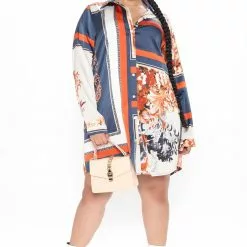 Fashion Nova Keep It Classified Satin Printed Shirt Dress - Cream/combo 14 Fashion Nova Keep It Classified Satin Printed Shirt Dress - Cream/combo -Fashion Nova Dresses Shop 10 16 20Studio1 EF SA 13 55 48 53 DSHR801C CreamCombo 0008 PLUS JK