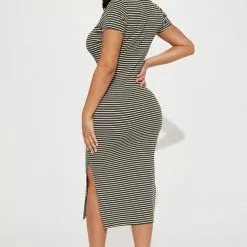 Fashion Nova Katia Striped Midi Dress - Olive/combo -Fashion Nova Dresses Shop 10 17 22Studio1 KS IM 13 50 54 46 RD46928S Olivecombo 2233 JB