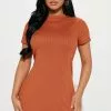 Fashion Nova Kaylei Ribeed Mini Dress - Camel -Fashion Nova Dresses Shop 10 17 22Studio1 KS IM 14 24 57 58 RD46812A Camel 2344 KS
