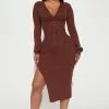 Fashion Nova Erica Sweater Midi Dress - Brown -Fashion Nova Dresses Shop 10 17 22Studio2 ME AC 15 55 00 6 DZ23A221 Brown 23462 SG