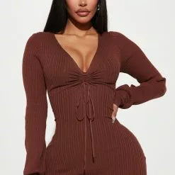 Fashion Nova Erica Sweater Midi Dress - Brown 6 Fashion Nova Erica Sweater Midi Dress - Brown -Fashion Nova Dresses Shop 10 17 22Studio2 ME AC 15 55 00 6 DZ23A221 Brown 23464 SG