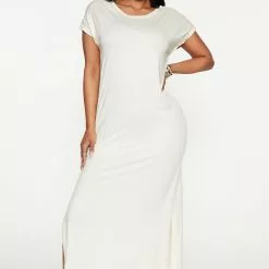 Fashion Nova Paula Maxi Dress - Cream