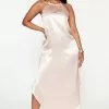 Fashion Nova Porchia Satin Midi Dress - Blush -Fashion Nova Dresses Shop 10 18 22Studio3 DM RL 15 28 22 42 DZ22G205 Blush P 2774 JB