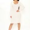 Fashion Nova Ramona Ribbed Midi Dress - Cream -Fashion Nova Dresses Shop 10 19 21Studio2 SN KP14 35 57 49 RD44233L Cream 1474 KS