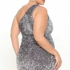 Fashion Nova Karli Sequin Maxi Dress - Silver -Fashion Nova Dresses Shop 10 19 21Studio3 ME RL 16 25 34 65 FNT251 Silver 5146 PLUS KL