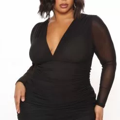 Fashion Nova Sheer Goes Nothing Mini Dress - Black -Fashion Nova Dresses Shop 10 20 20Studio3 DM SA 12 40 10 51 FS21A969 Black 0578 PLUS WG