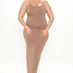 Fashion Nova Ajay Maxi Dress - Mocha -Fashion Nova Dresses Shop 10 20 21Studio3 ME KG 14 48 12 47 D1330B Mocha 5598 PLUS PB