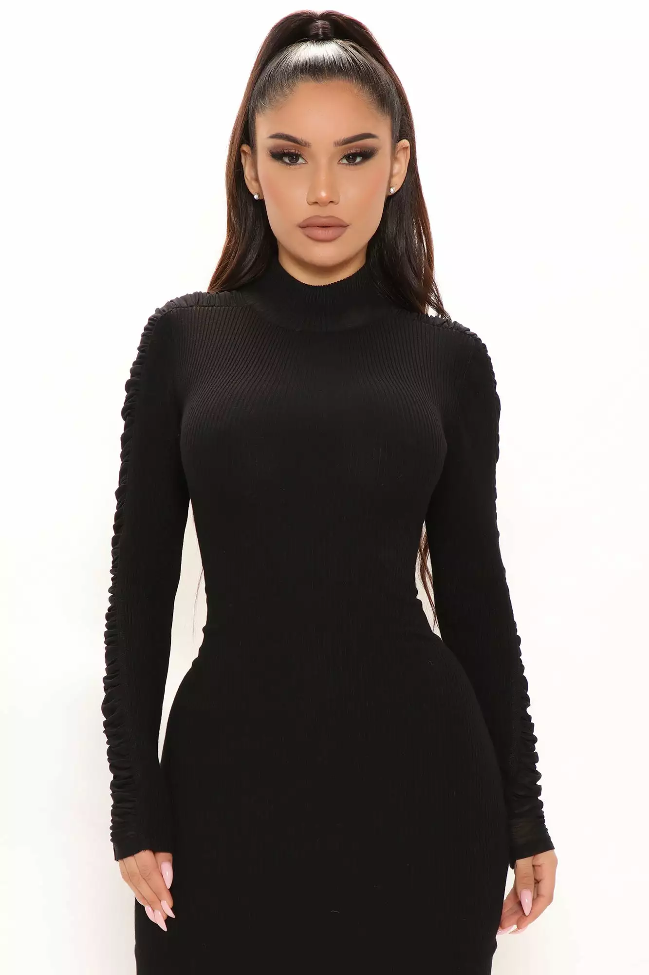 Fashion Nova Laura Sweater Midi Dress - Black 4 Fashion Nova Laura Sweater Midi Dress - Black - Image 2