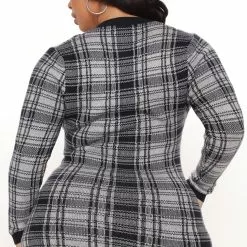 Fashion Nova Power Hour Plaid Mini Dress - Grey/combo -Fashion Nova Dresses Shop 10 21 21Studio3 CE MJ 10 56 12 3 YLD4002FN Greycombo 5918 PLUS PB
