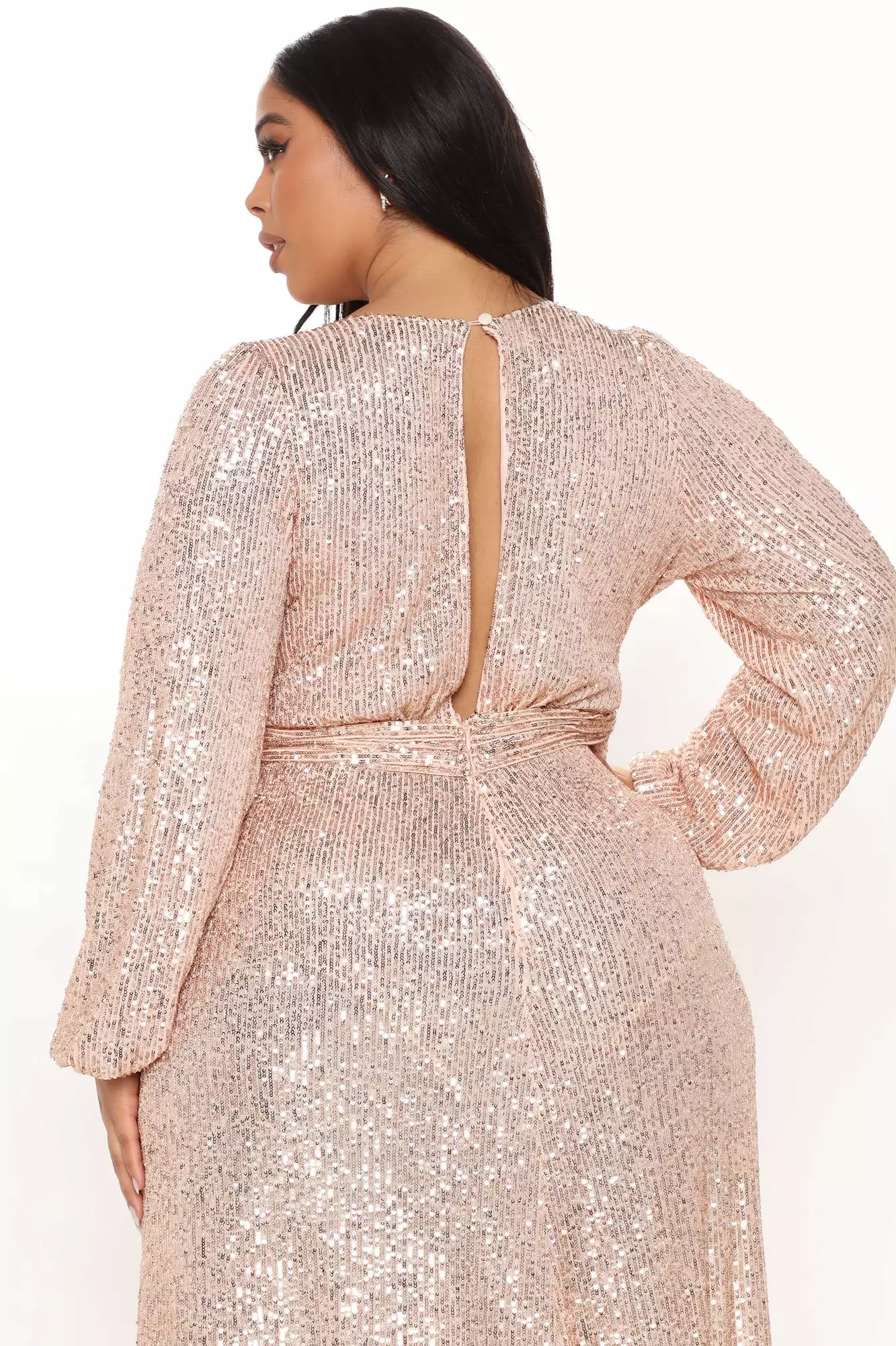 Fashion Nova Kinsley Sequin Maxi Dress - Rose Gold 8 Fashion Nova Kinsley Sequin Maxi Dress - Rose Gold - Image 6