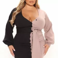 Fashion Nova Rosalee Sweater Midi Dress - Black/combo 19 Fashion Nova Rosalee Sweater Midi Dress - Black/combo -Fashion Nova Dresses Shop 10 25 21Studio1 SN RL 15 14 02 59 SD072 Blackcombo 5567 PLUS DC