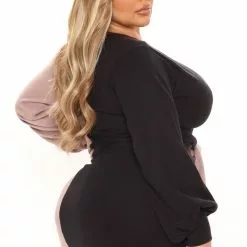 Fashion Nova Rosalee Sweater Midi Dress - Black/combo 21 Fashion Nova Rosalee Sweater Midi Dress - Black/combo -Fashion Nova Dresses Shop 10 25 21Studio1 SN RL 15 14 16 59 SD072 Blackcombo 5571 PLUS DC