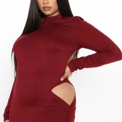 Fashion Nova Time Of Your Life Midi Dress - Wine -Fashion Nova Dresses Shop 10 27 20Studio3 PN MM 10 29 27 11 8205D Wine 0630 PLUS NT