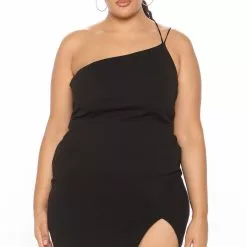 Fashion Nova A Careless Night Midi Dress - Black -Fashion Nova Dresses Shop 10 28 20Studio3 RT SA 14 51 06 53 VD6963 Black 0543 PLUS JK