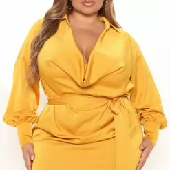 Fashion Nova I'm The One Mini Dress - Mustard 14 Fashion Nova I'm The One Mini Dress - Mustard -Fashion Nova Dresses Shop 11 01 21Studio2 SN RL 15 48 56 55 CJ3311A Mustard 5542 PLUS DC