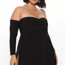 Fashion Nova Elegantly Fab Off Shoulder Maxi Dress - Black -Fashion Nova Dresses Shop 11 02 20Studio3 CE SA 14 10 30 61 R9812 Black 0569 PLUS KL