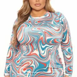 Fashion Nova Velvet Swirl Mini Dress - Teal/combo -Fashion Nova Dresses Shop 11 03 21Studio3 CE KG 11 49 51 11 D4081 Tealcombo 1479 PLUS PB