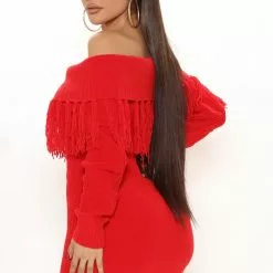 Fashion Nova Fall Feels Sweater Mini Dress - Red -Fashion Nova Dresses Shop 11 10 21Studio2 CE BH 10 11 26 16 RDAD1222FN Red 0356 PB