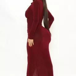 Fashion Nova Take Over Control Slinky Maxi Dress - Wine -Fashion Nova Dresses Shop 11 10 21Studio2 CE BH 10 50 17 25 D23508 Wine 0441 KS