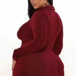 Fashion Nova Take Over Control Slinky Maxi Dress - Wine -Fashion Nova Dresses Shop 11 10 21Studio3 RT KP 13 17 43 53 D23508 Wine 15488 PLUS KL