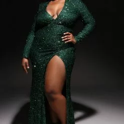 Fashion Nova Bianca Sequin Maxi Dress - Green 14 Fashion Nova Bianca Sequin Maxi Dress - Green -Fashion Nova Dresses Shop 11 10 21Studio6 SN RL 15 08 40 43 DR2105 Green 15971 PLUS WG